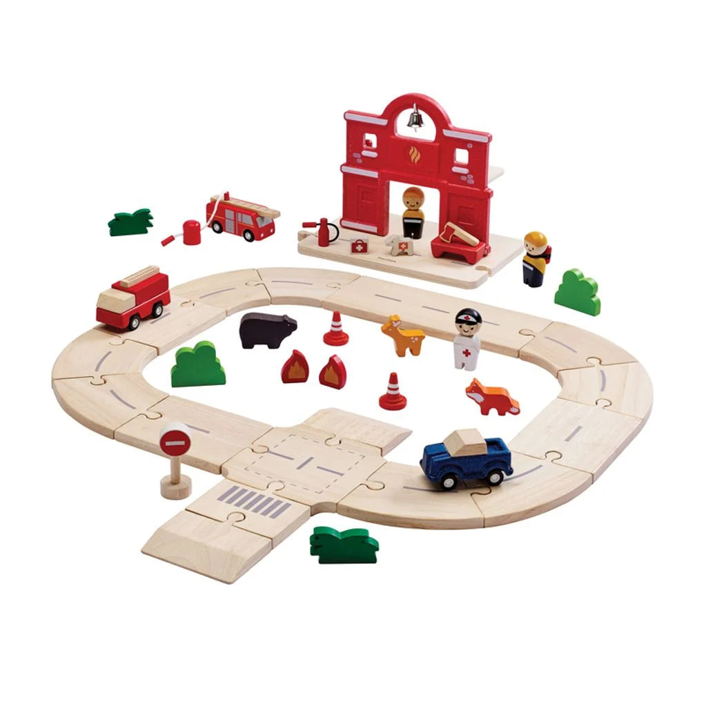 Fire &amp; Rescue Roadway Play Set