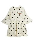 Dots Dog Trumpet Sleeve Dress