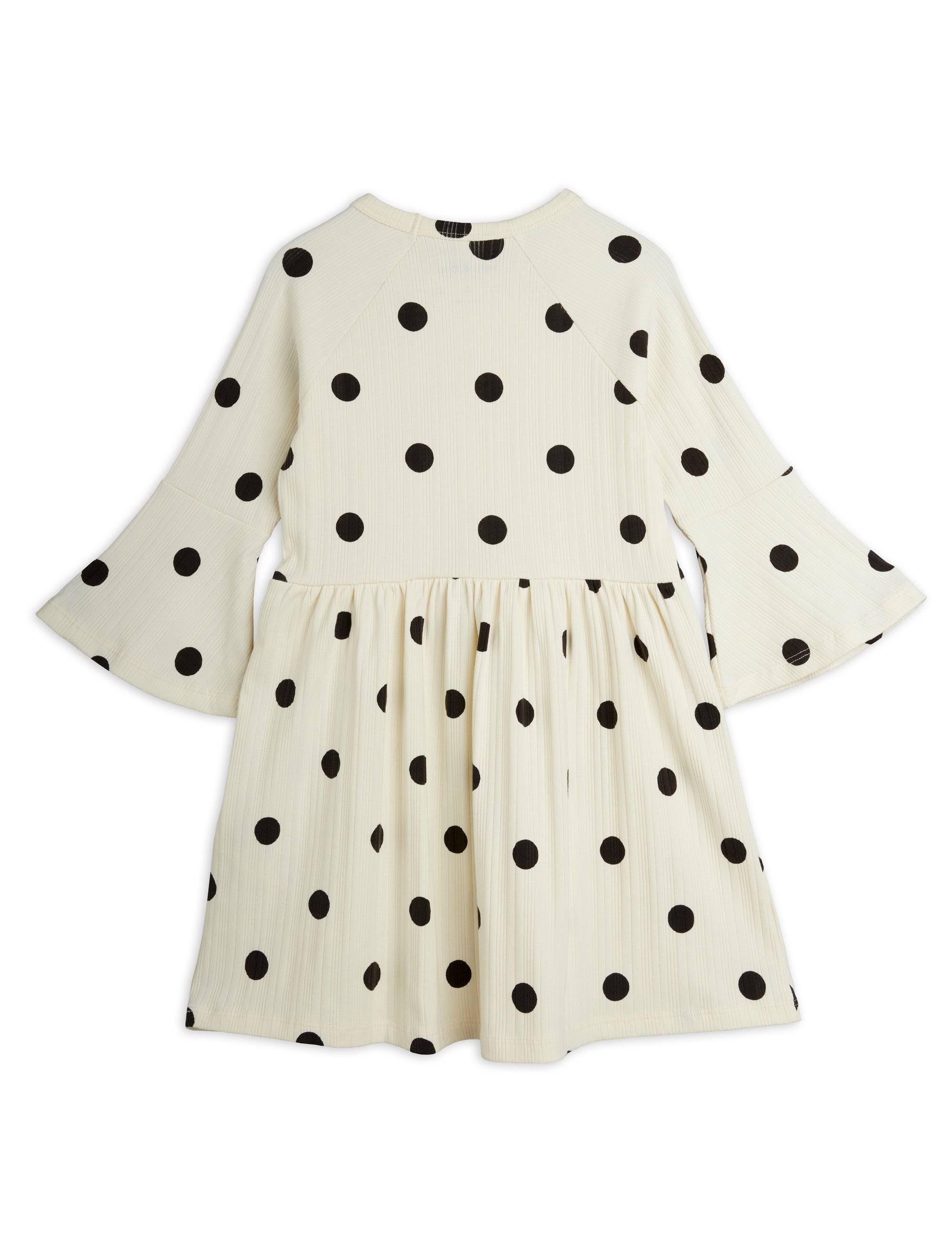 Dots Dog Trumpet Sleeve Dress