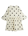 Dots Dog Trumpet Sleeve Dress