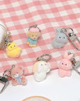 Fluffy Animal Mini Keyring by K-Wonderland
