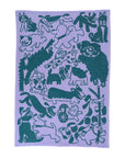 Dogs Day Out Woven Cotton Tea Towel