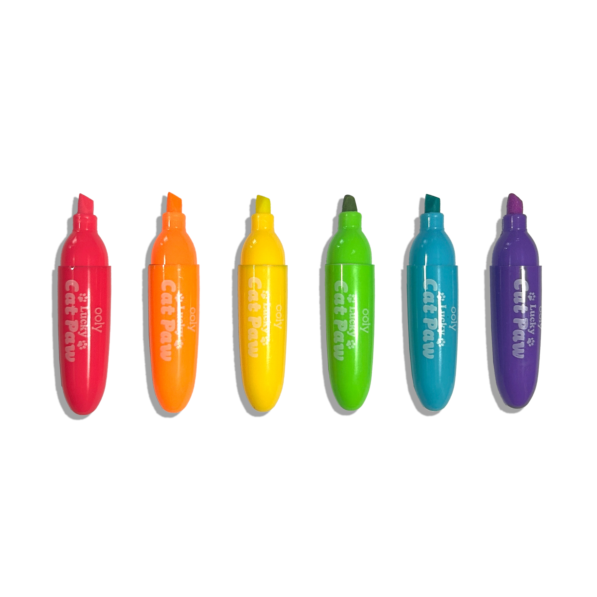 Lucky Cat Paw: Neon Scented Highlighters (Set of 6)