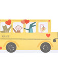 School Bus Valentine's Card and Bracelets Set