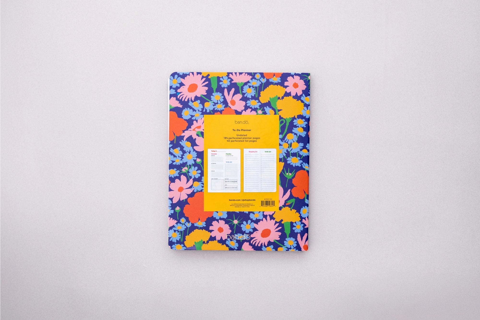 Blue Floral To Do Planner