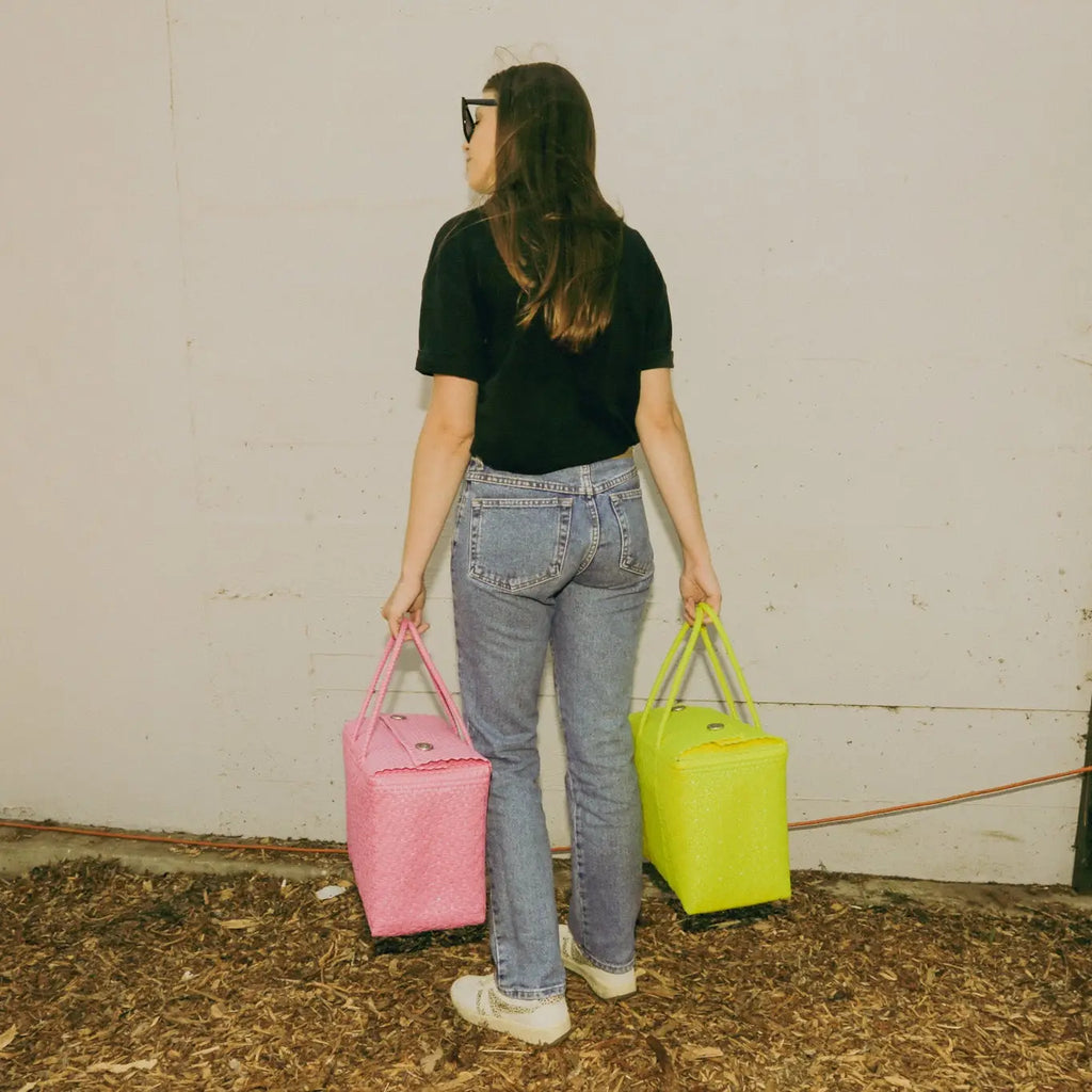 Neon Yellow Lupe Bag - Medium by El Cholo's Kid