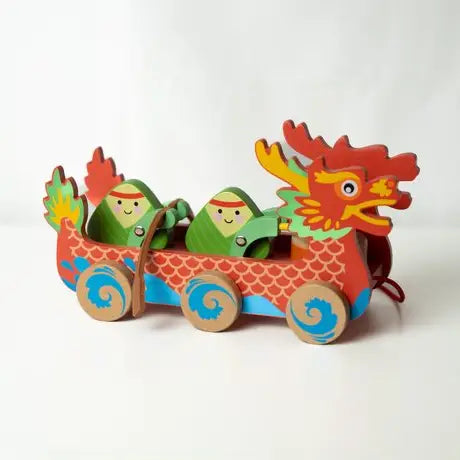 Wooden Dragon Boat Pull Along Toy