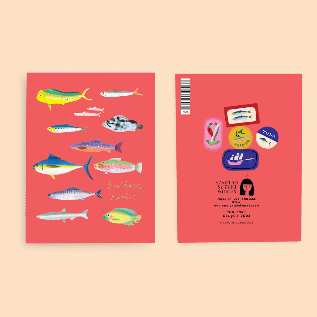 Go Fish Birthday Card by Carolyn Suzuki