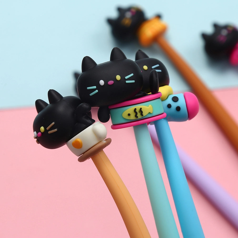 Black Cat Wiggle Gel Pen
