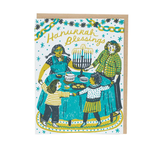 SALE Hanukkah Blessings Card By Phoebe Wahl