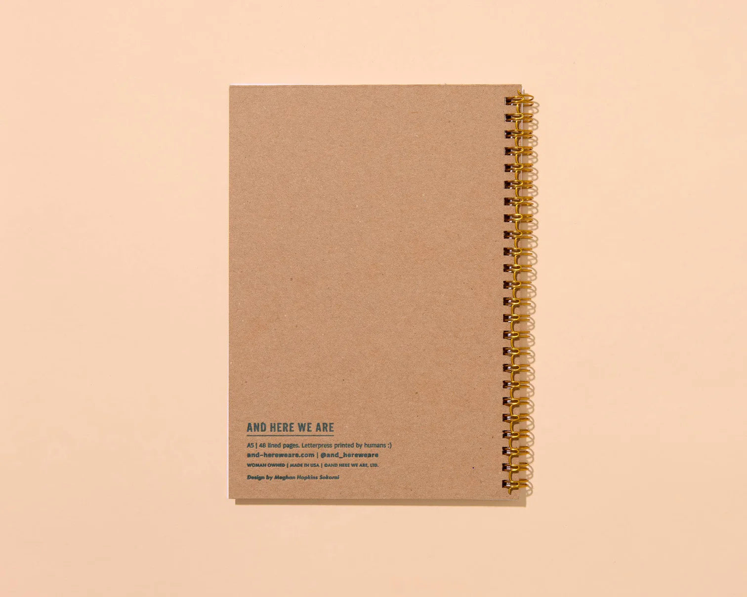 Blume Quilt Letterpress Spiral Notebook