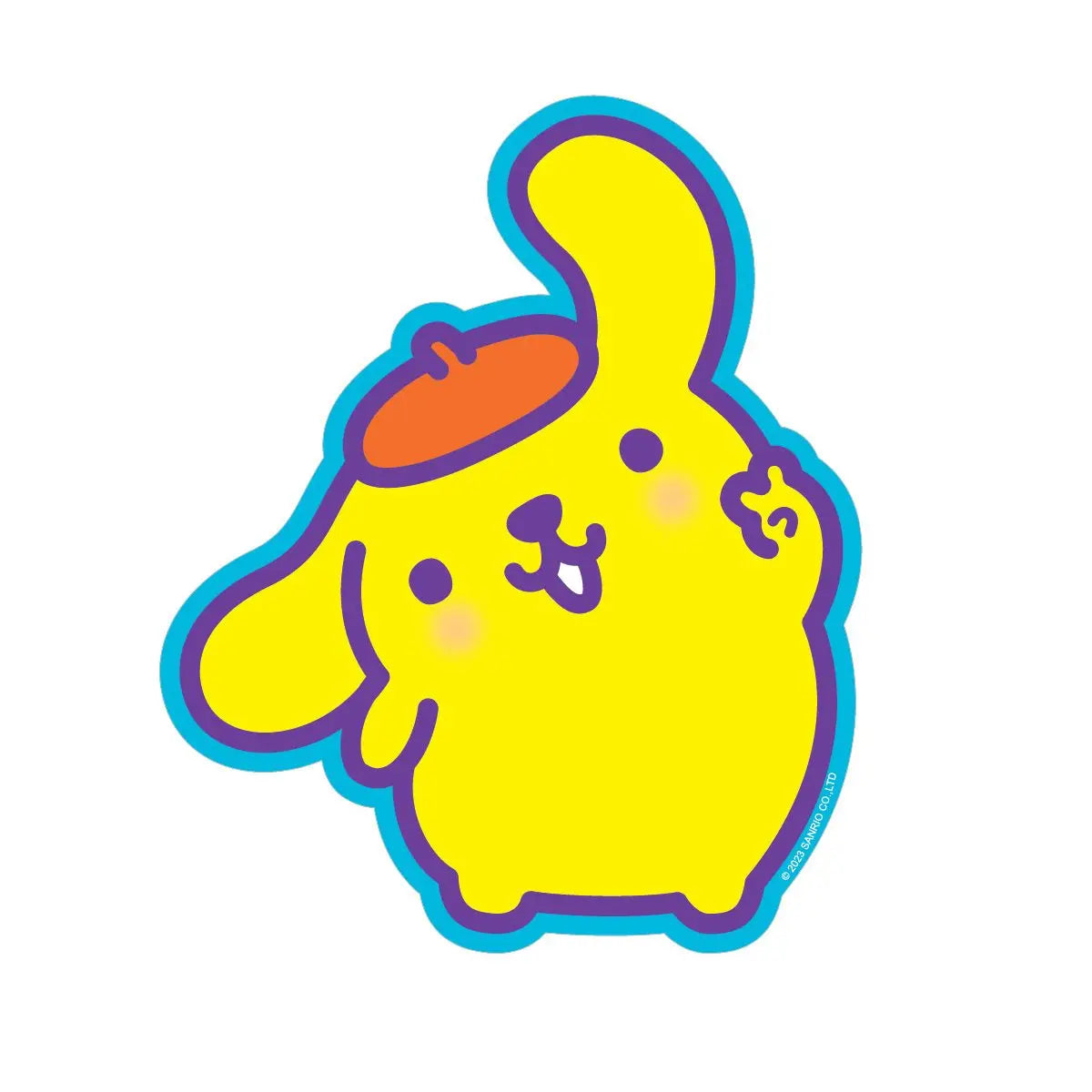 Pompompurin Peace Sign Vinyl Sticker by Pipsticks
