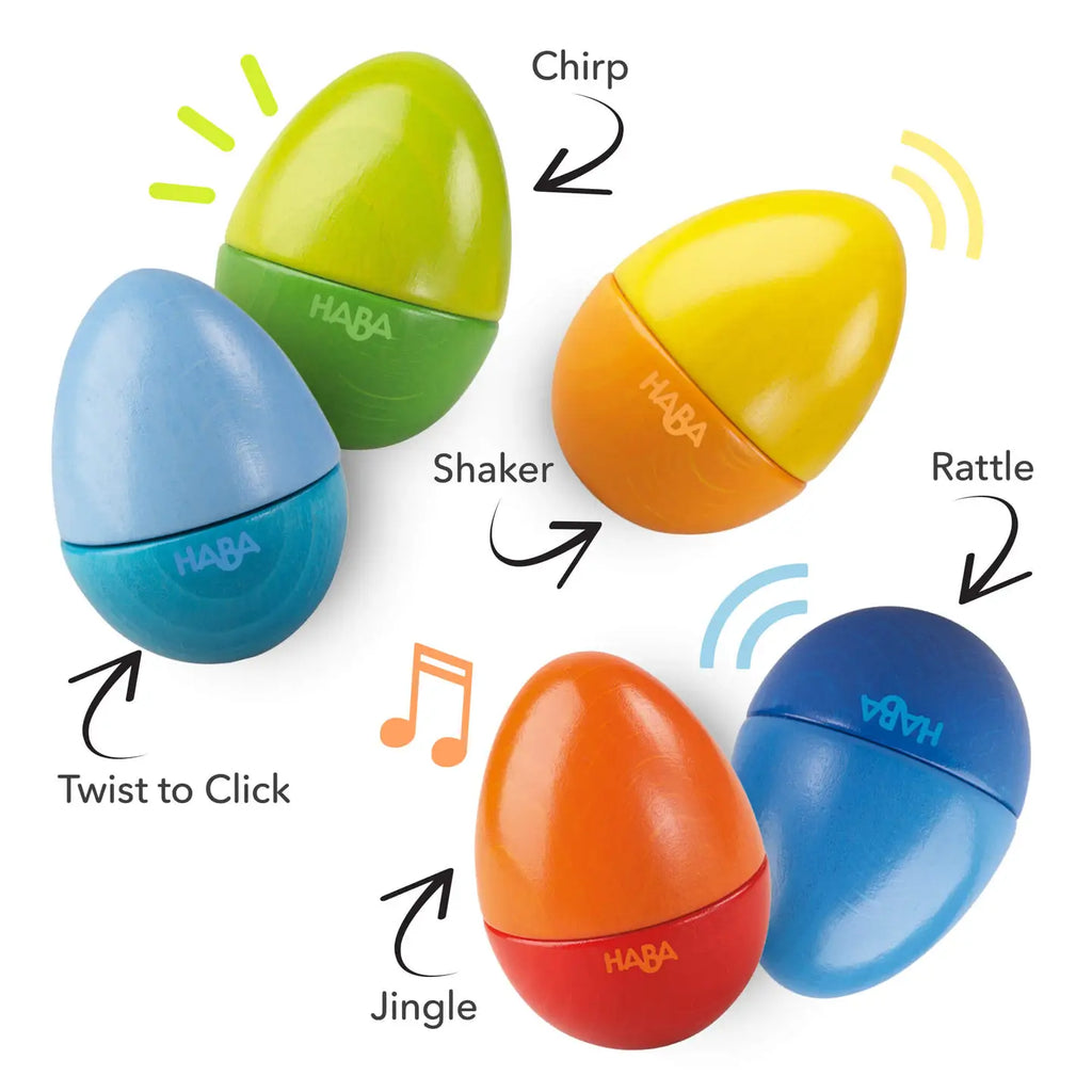 Wooden Musical Eggs by Haba