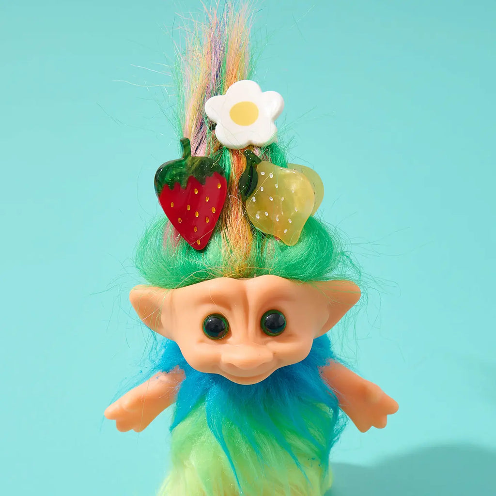 Micro Fruit and Flowers Hair Claw Clip Set by Jenny Lemons
