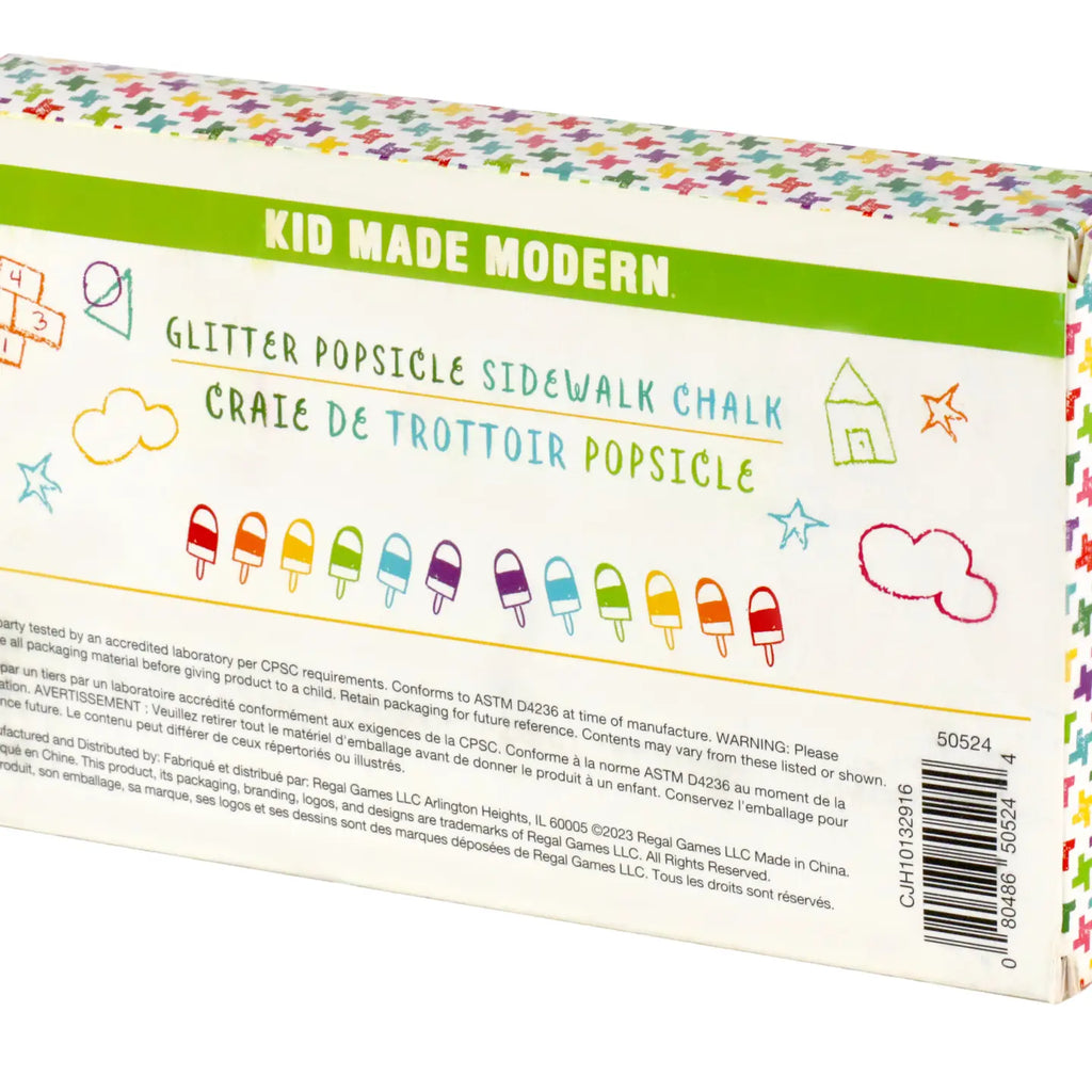 3 Color Popsicle Glitter Chalk 4 Pack by Kid Made Modern