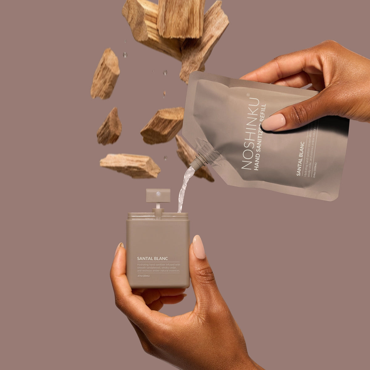 Santal Blanc Pocket Hand Sanitizer Refill
