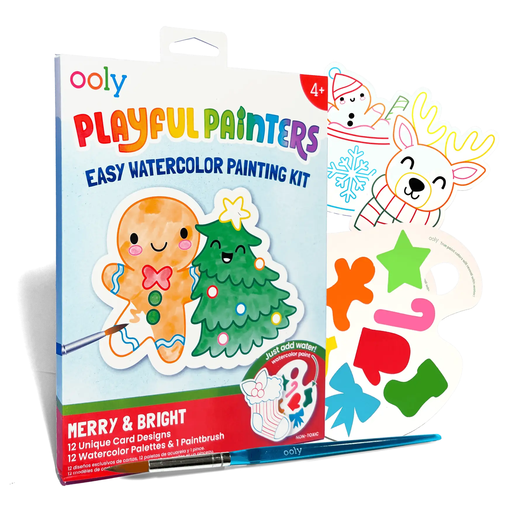 Playful Painters Easy Watercolor Painting Kit - Merry &amp; Bright