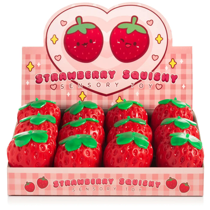 Strawberry Shaped Sensory Squishy Toy by Kawaii Slime Company