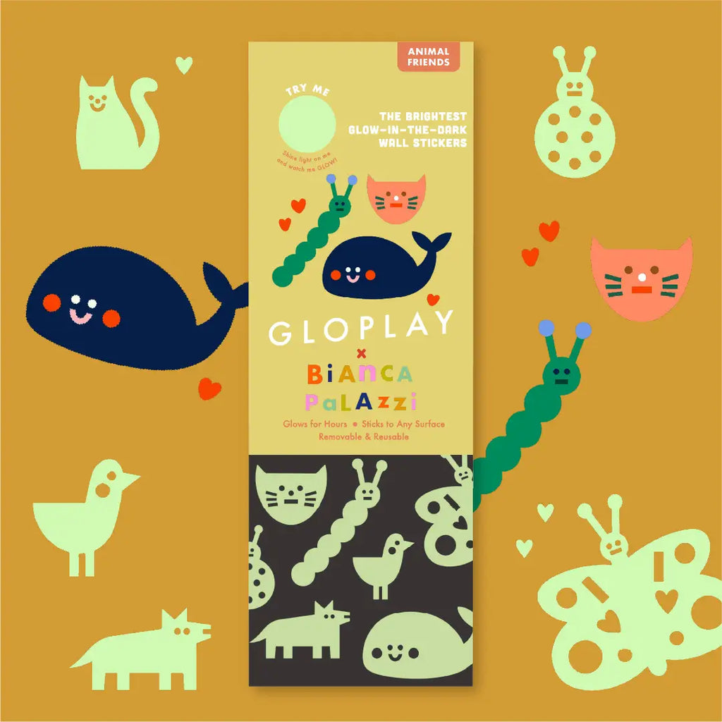 Animal Friends Glow in the Dark Stickers by Gloplay