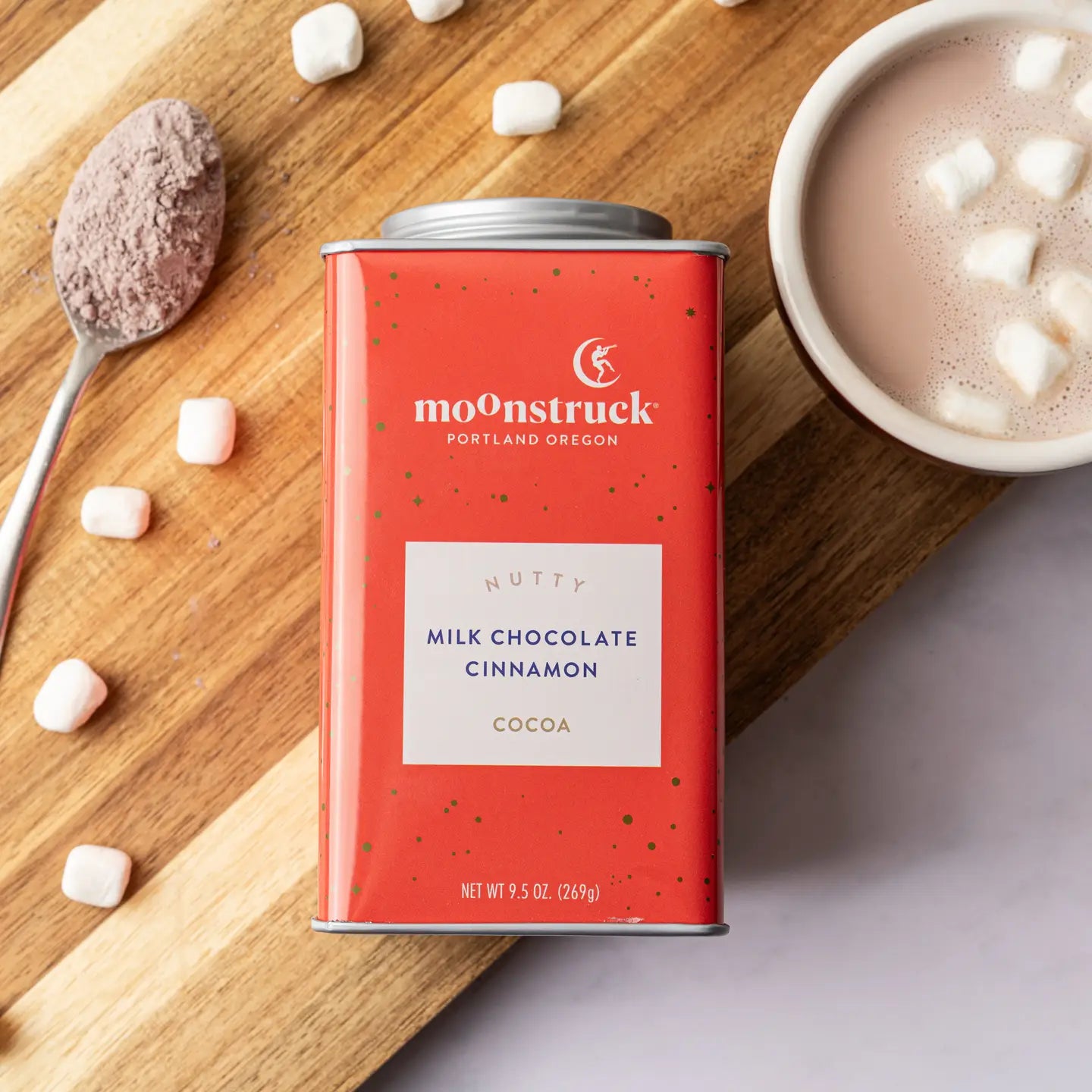 Nutty: Cinnamon Milk Hot Cocoa Tin by Moonstruck Chocolate Co.