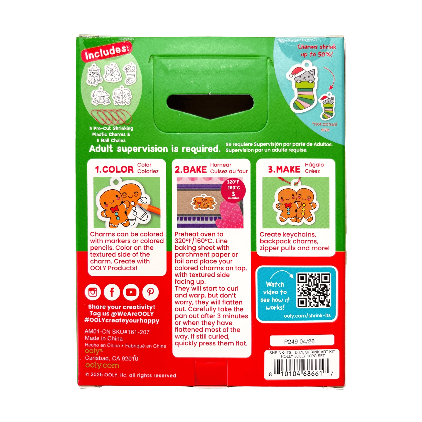 Mini Shrink-Its! DIY Shrink Art Kit - Holly Jolly