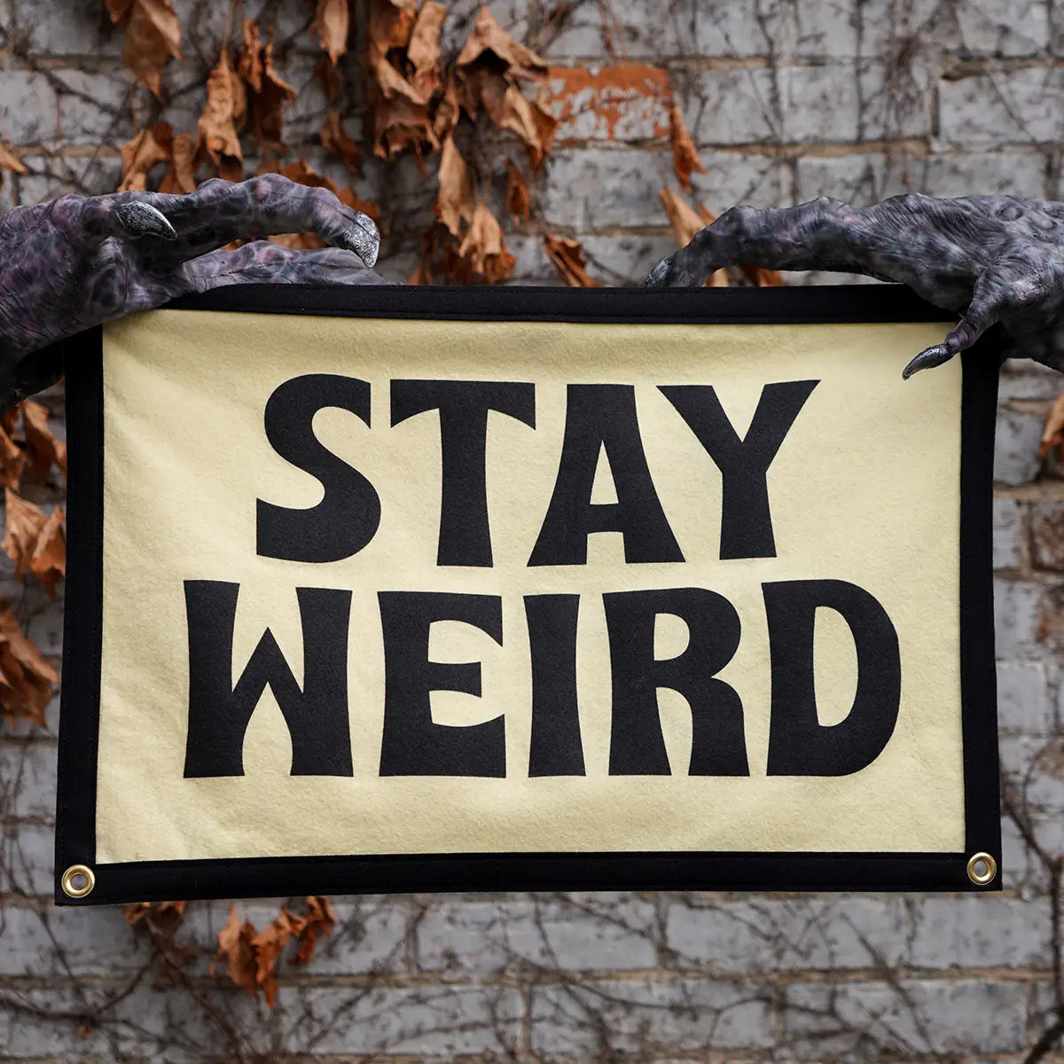 Stay Weird Camp Flag