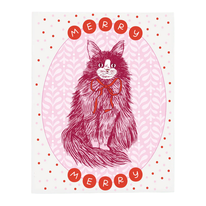 Merry Cat Holiday Card by The Good Twin