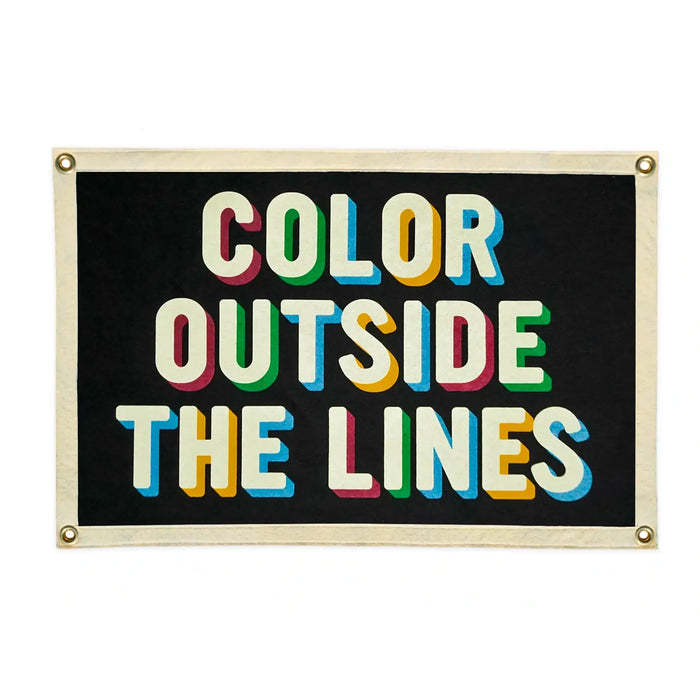Color Outside the Lines Camp Flag by Oxford Pennant