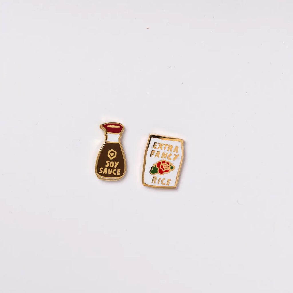 Soy Sauce & Rice Earrings by Yellow Owl Workshop