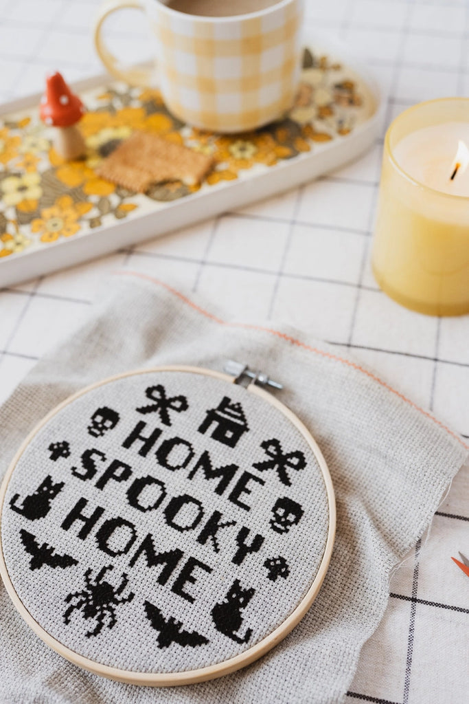 Home Spooky Home Cross Stitch Kit by Cotton Clara