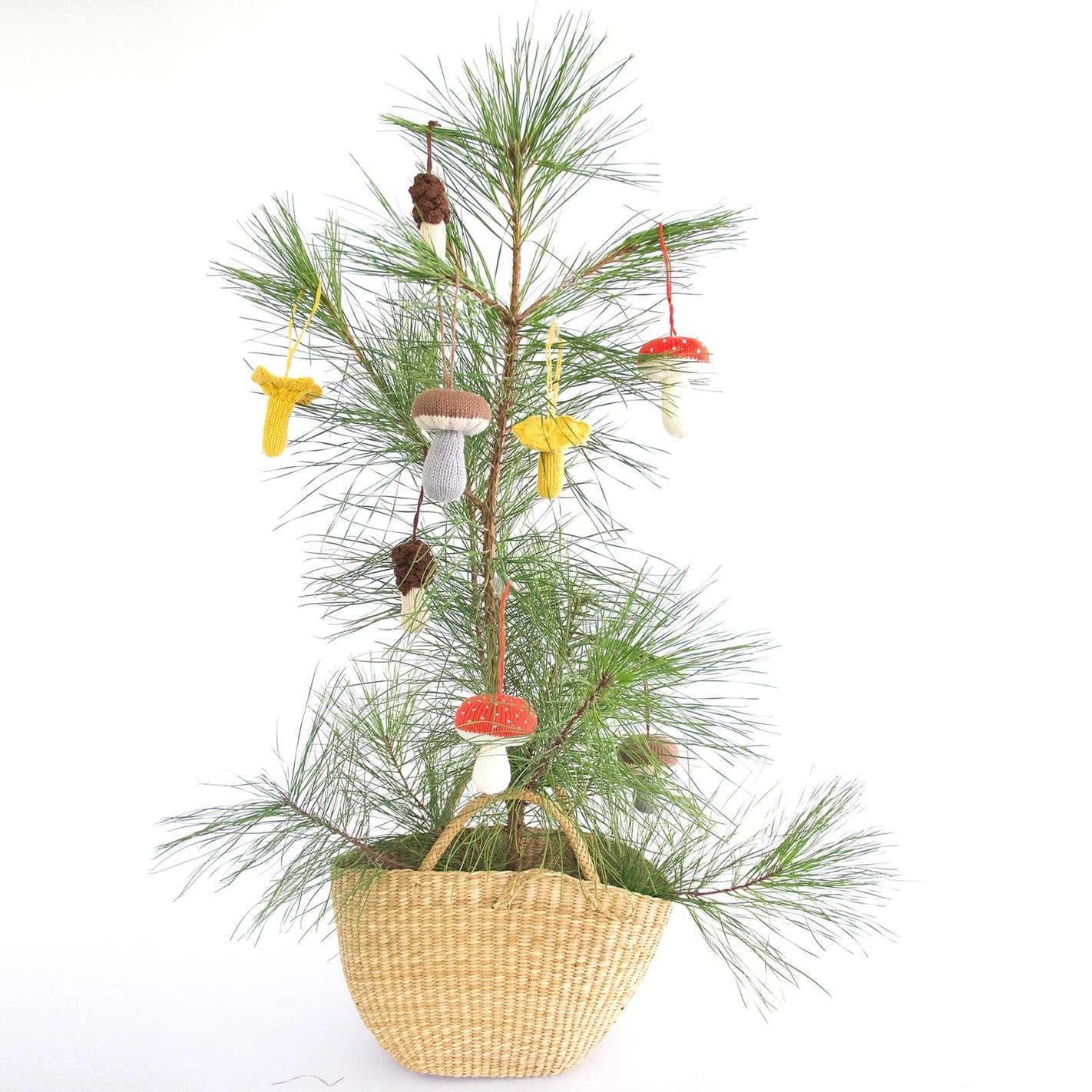 Mushroom Holiday Ornaments Set