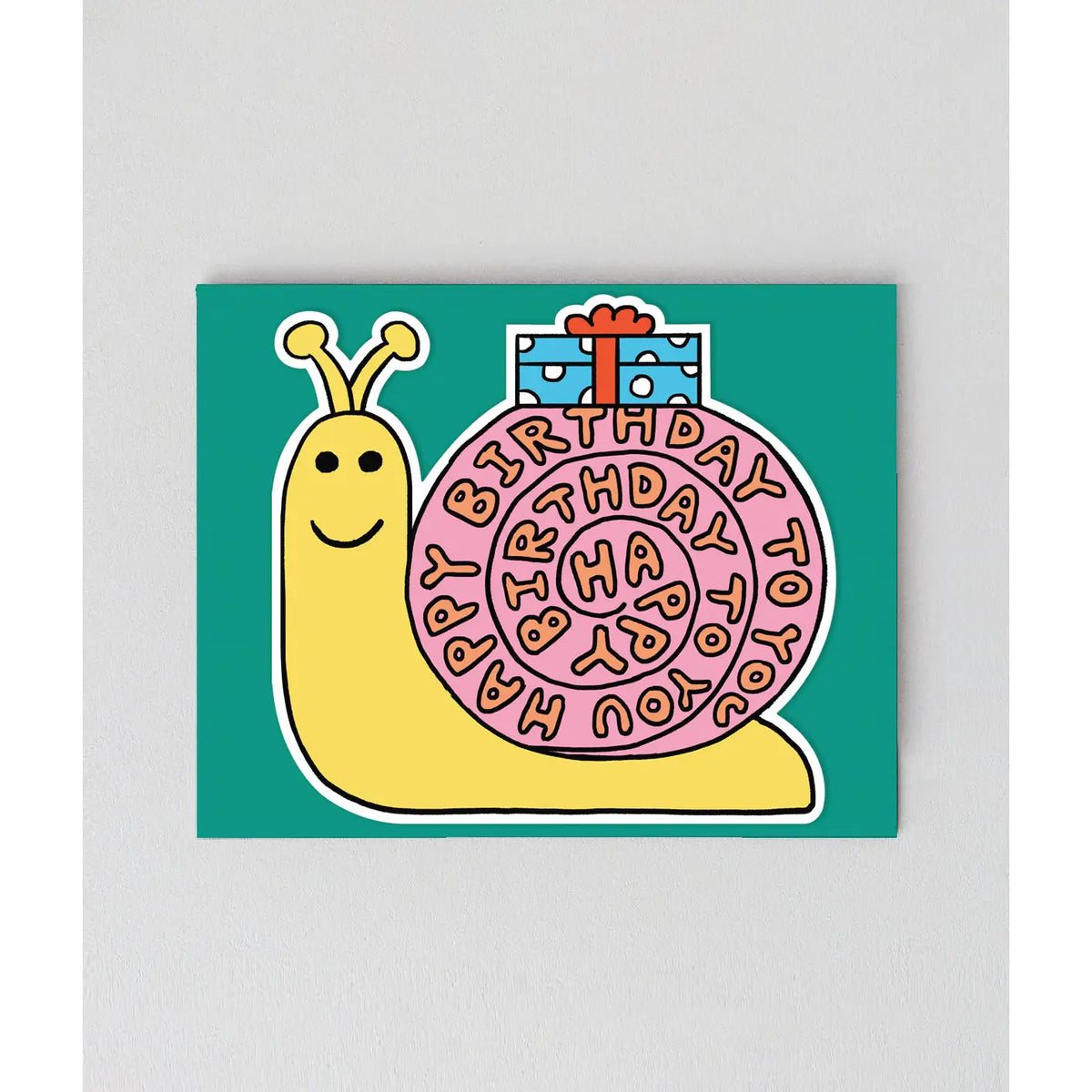 Snail Shaped Birthday Card