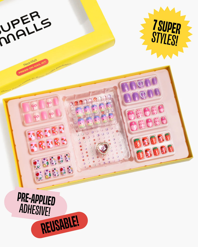 Heartfelt Press On Nail Kit by Super Smalls