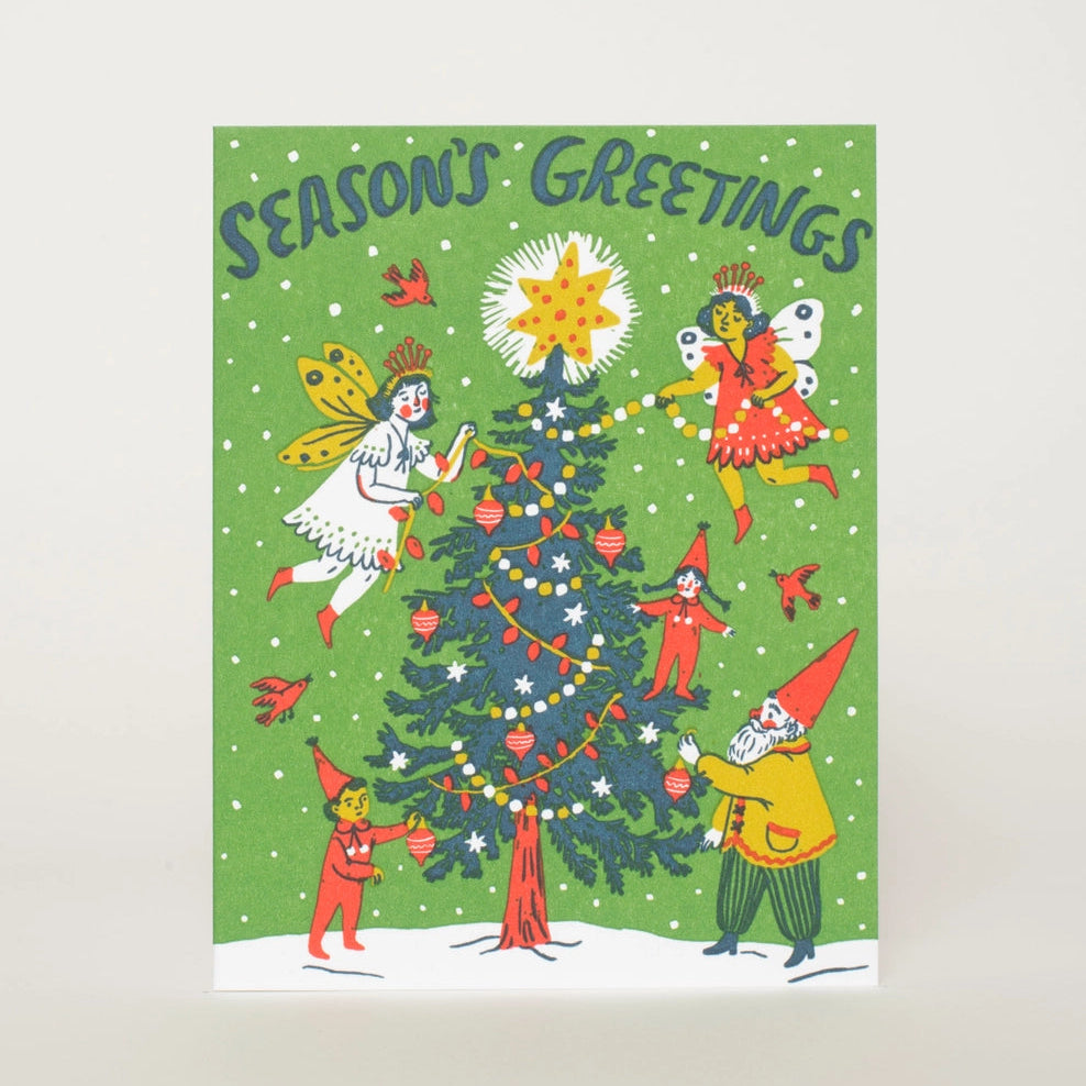 Christmas Fairies Card By Phoebe Wahl
