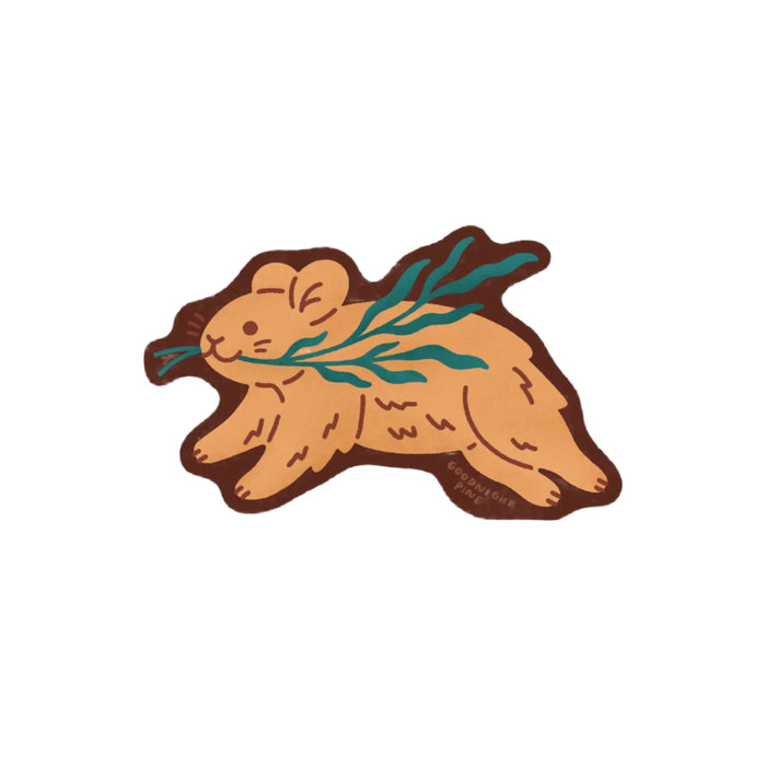 Running Pika Sticker by Goodnight Pine