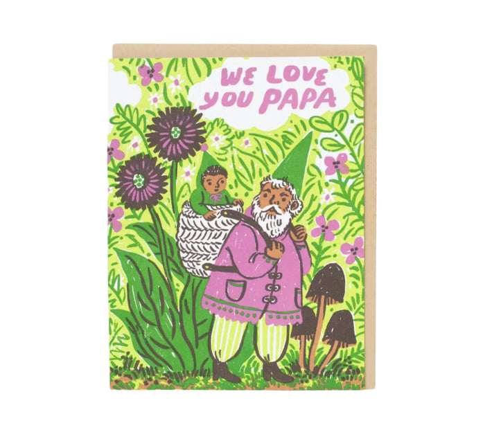 We Love You Papa Card by Phoebe Wahl