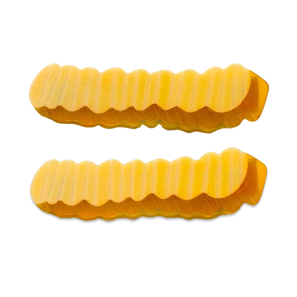 Crinkle Cut Fries Hair Clips by Jenny Lemons