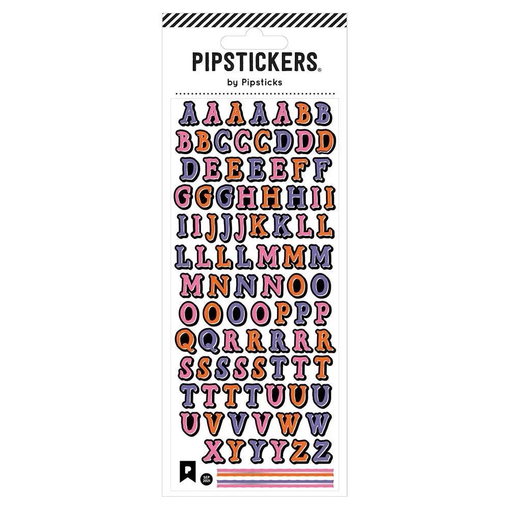 Eerie Alphabet Stickers by Pipsticks