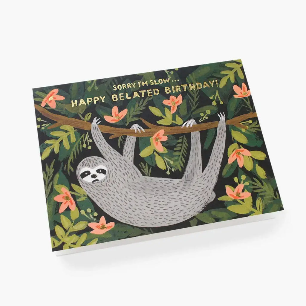 Sloth Belated Birthday Card by Rifle Paper Co.