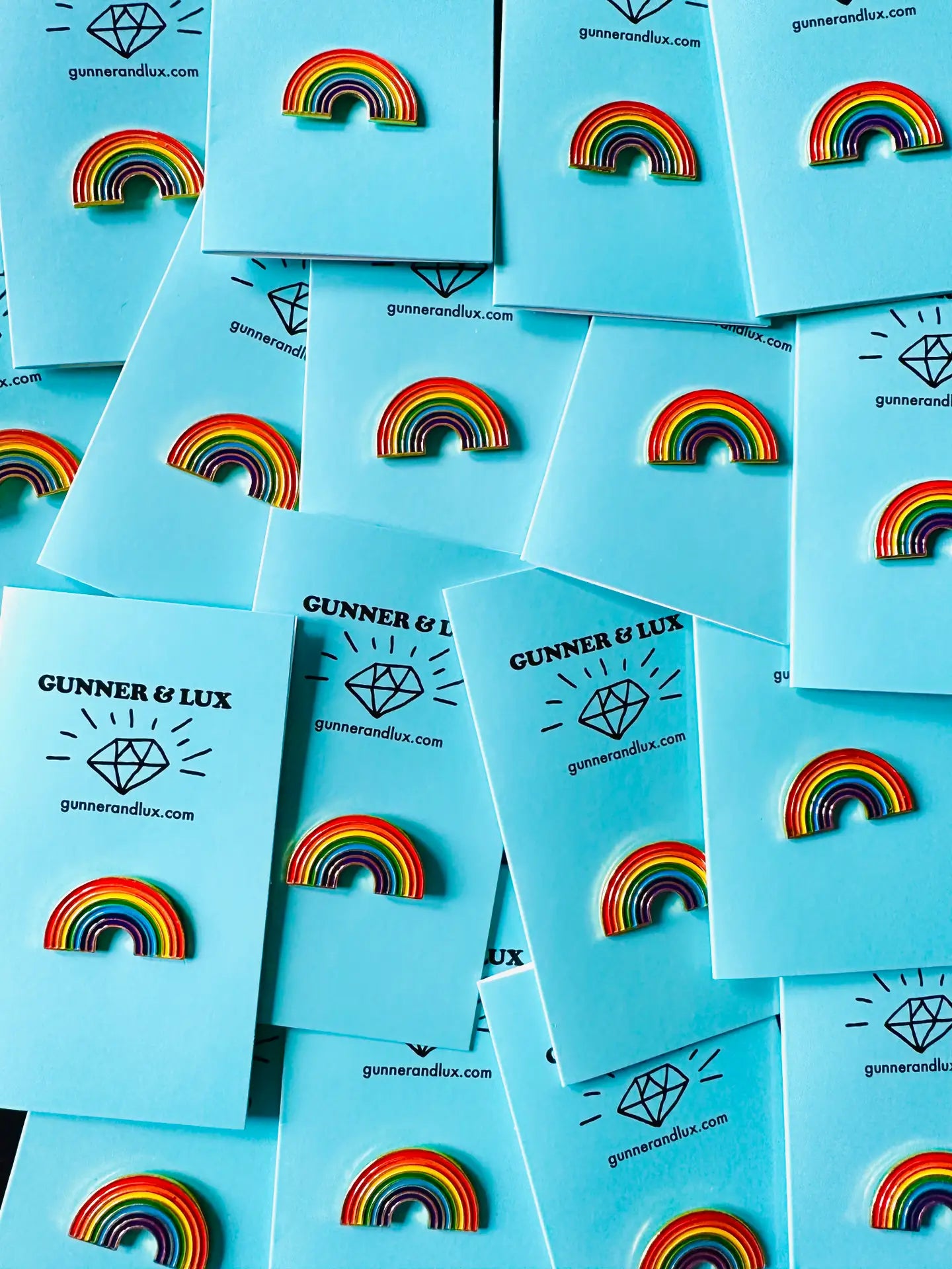Rainbow Enamel Pin by Gunner and Lux