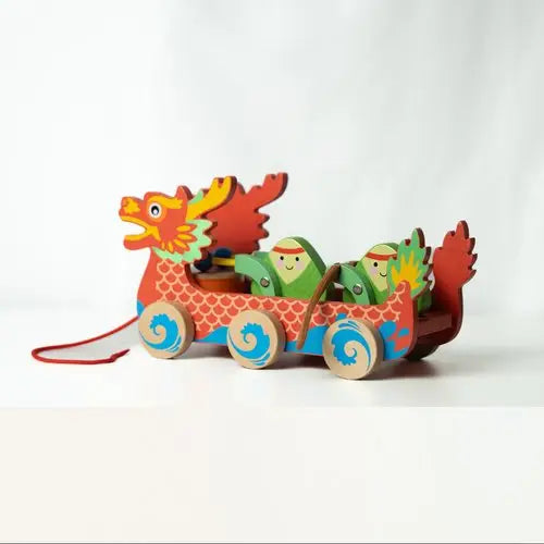 Wooden Dragon Boat Pull Along Toy