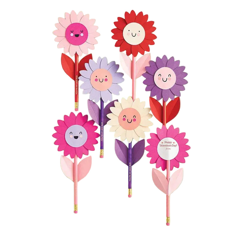Flower Pencils Valentine Card Kit by Paper Source