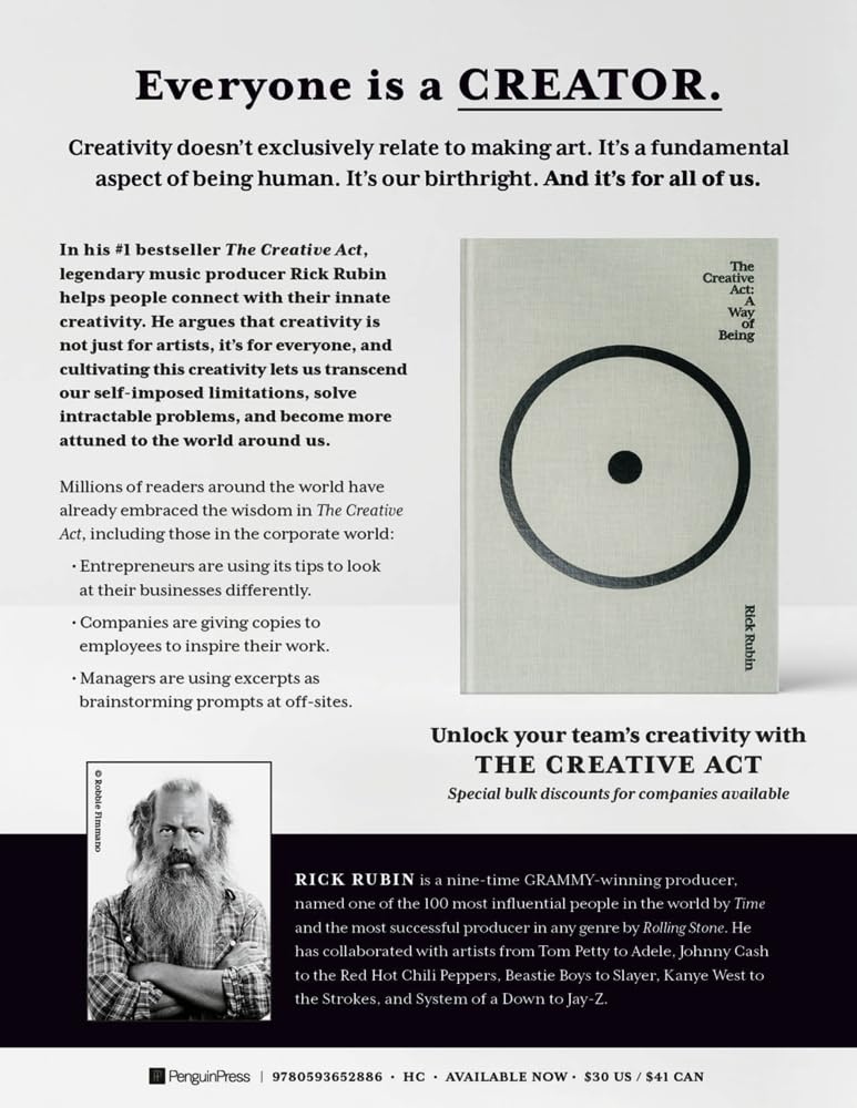 The Creative Act: A Way of Being - Book by Rick Rubin