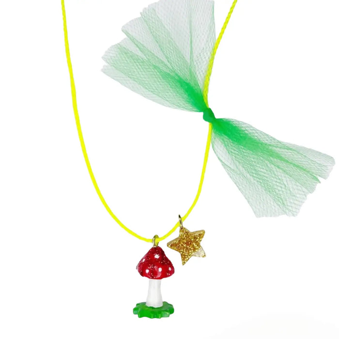 Glitter Mushroom Necklace by Gunner and Lux