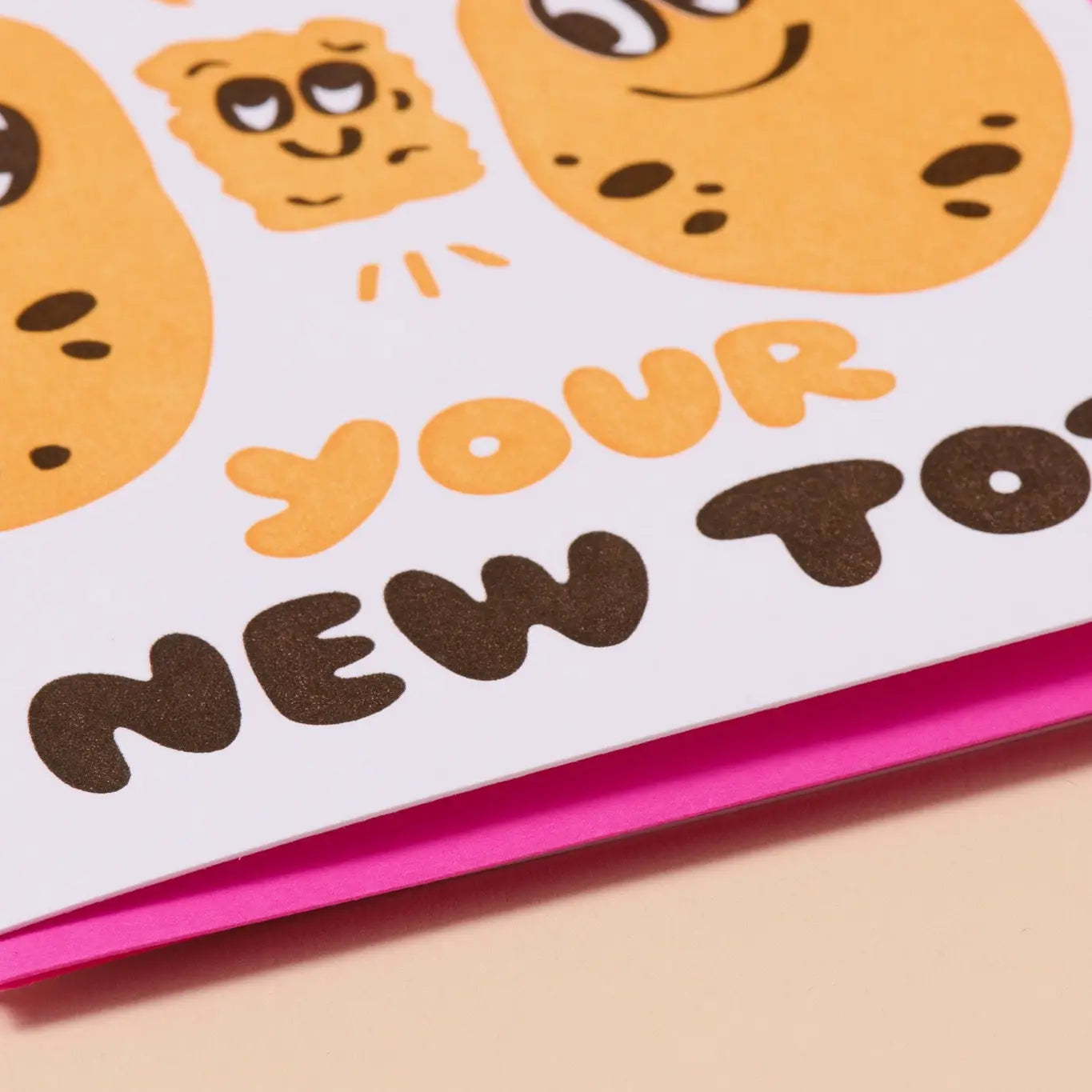 New Tot Potato New Baby Card Letterpress