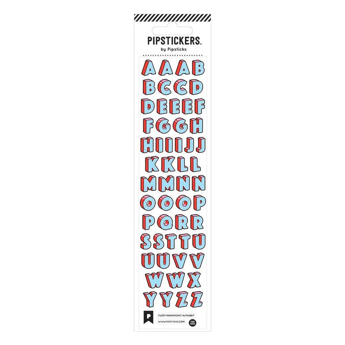 Fuzzy Magnificent Alphabet Stickers by Pipsticks