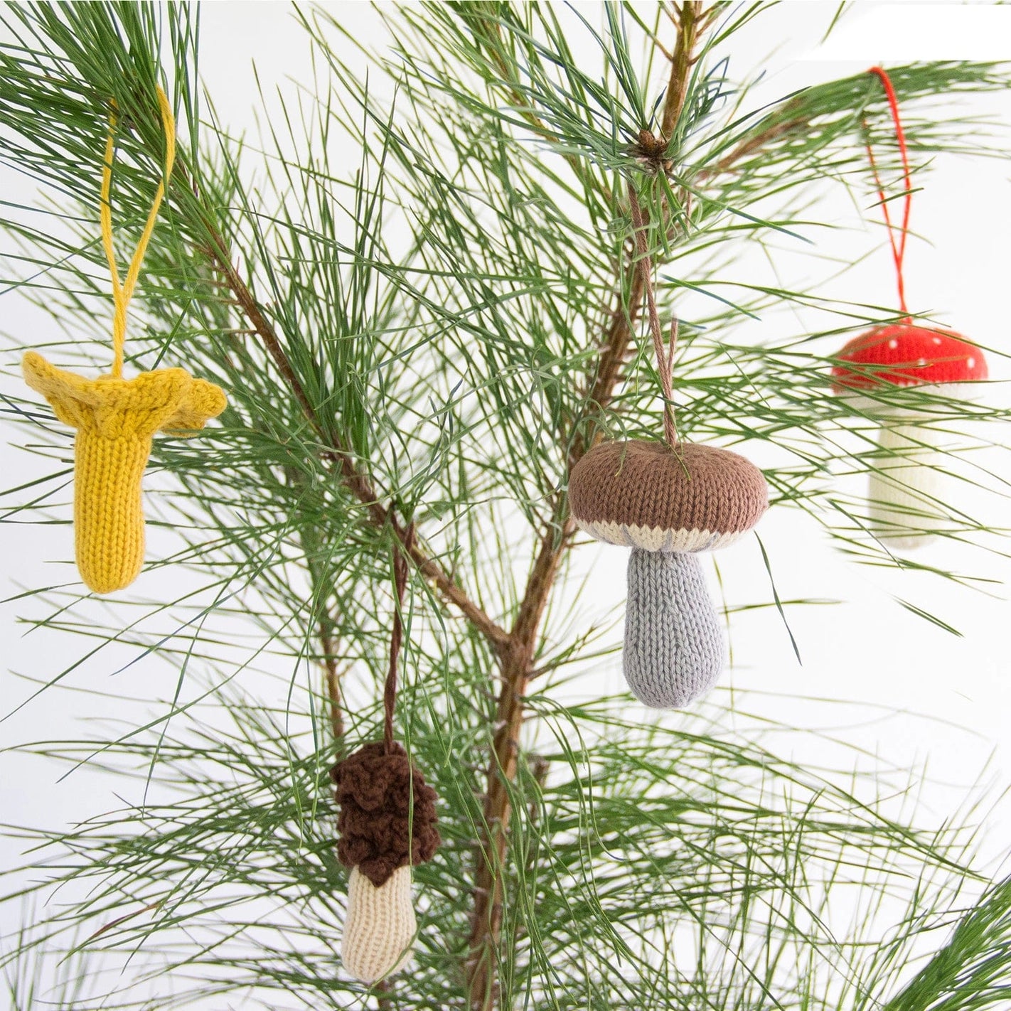 Mushroom Holiday Ornaments Set