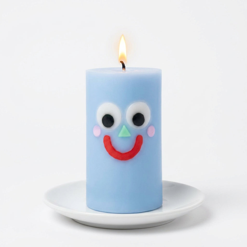Happy Face Pillar Candle