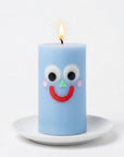 Happy Face Pillar Candle