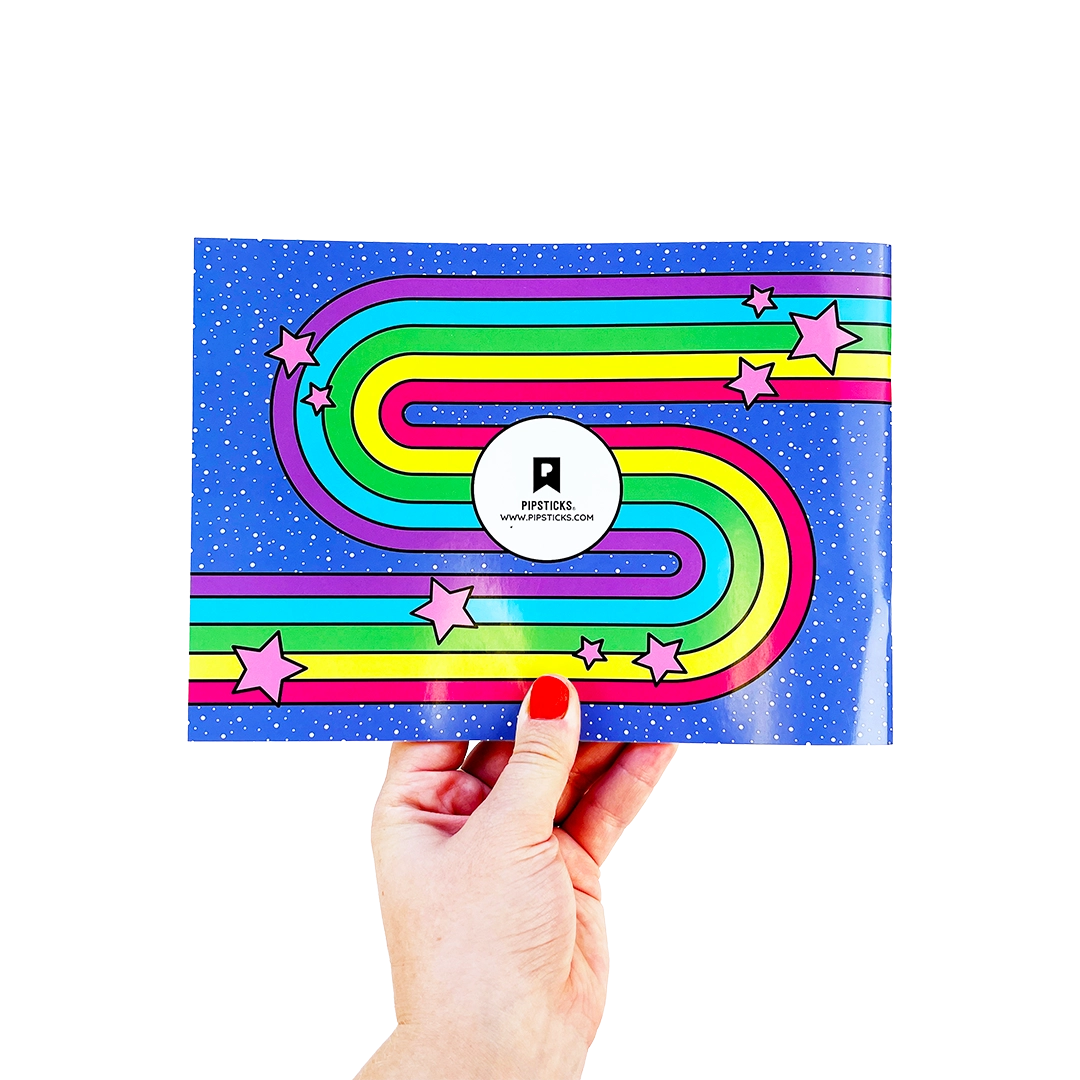 Retro Rainbow Sticker Collector Book